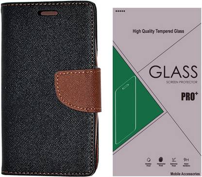 Easy2Sync Premium Flip Cover For Samsung Galaxy S4 Mini i9190 (Murc-Bb-2913 ) Accessory Combo
