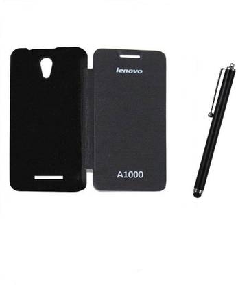 Coverage Flip Cover & Stylus Pen for Lenovo A1000 Accessory Combo