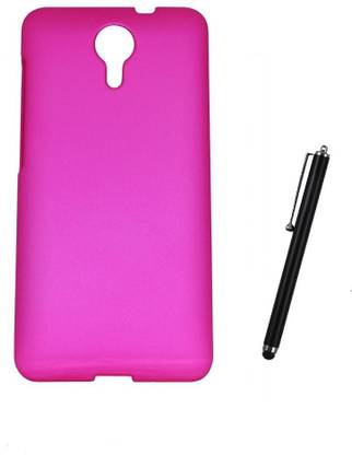 Coverage Coverage Back Cover + Stylus Pen For Xiaomi Redmi Note 2-Dark Pink Accessory Combo
