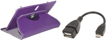 APE Tablet Cover andOTG Cable for Intex I-Buddy Connect Accessory Combo