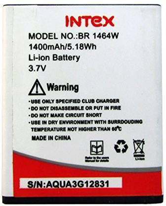 Intex Mobile Battery For  Intex Aqua 3G