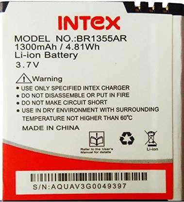 Intex Mobile Battery For  Intex Aqua V 3G