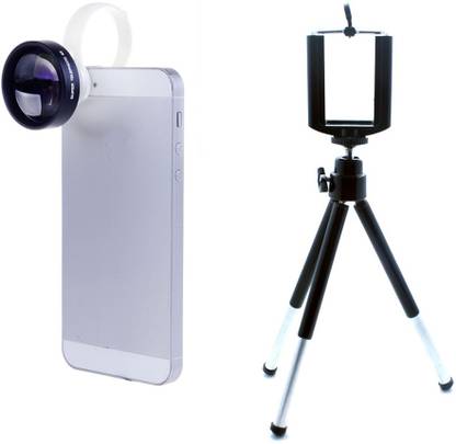 Smiledrive 5x Optical Zoom Lens With Universal Mobile Mini Tripod With Extendable Legs Accessory Combo
