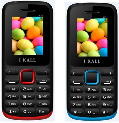 Dynacon Combo of 2 i-KALL Dual Sim Mobile 1-Blue &1-Red