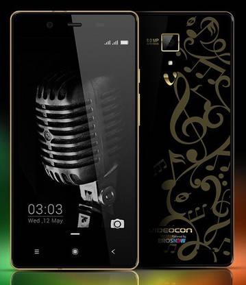 Videocon OctaCore Z55 Delite with 16 GB Card (Black Gold, 8 GB)