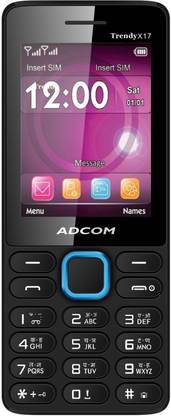 ADCOM X17 (TRENDY) Dual Sim Mobile-Black & Blue