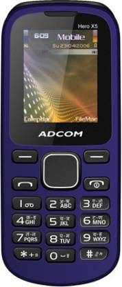 ADCOM X5 Dual Sim Mobile-Black & Blue