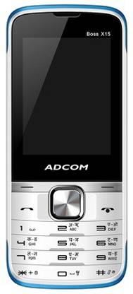 ADCOM X15 (Boss) Dual Sim Mobile-White & Blue