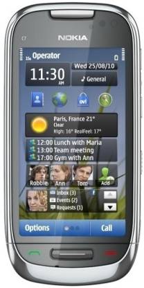 Nokia C7-00 (Frosty Metal, 8 GB)
