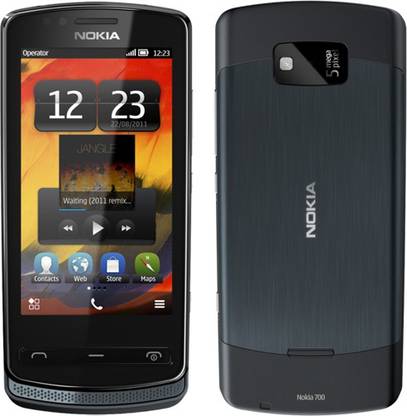 Nokia 700 (Black, Grey, 2 GB)