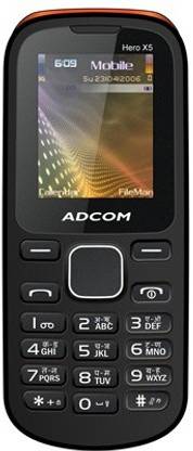 ADCOM X5 Dual Sim Mobile-Black & Orange