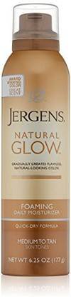 JERGENS Natural Glow Foaming Daily Moisturizer Med -Tan