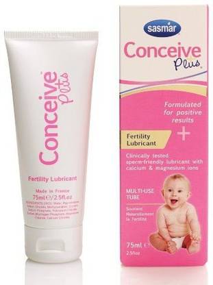 Sasmar Conceive Plus Multi-Use Fertility-Friendly Personal Lubricant for TTC Couples, 2.5 Fluid Ounce