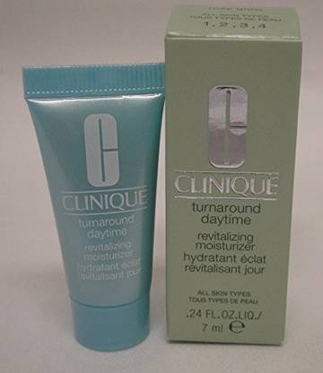 Clinique Turnaround Daytime Revitalizing Moisturizer-Rosy Glow Travel Size /7ml. for All Skin Types