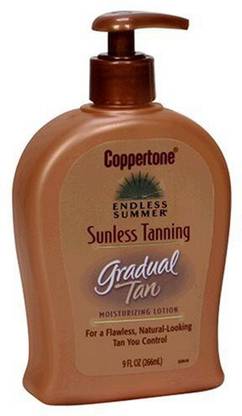 Coppertone endless summer sunless tanning moisturizing lotion, gradual tan, 9 fl oz (266 ml)