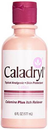 Caladryl Lotion, Calamine Plus Itch Reliever, - Bottle