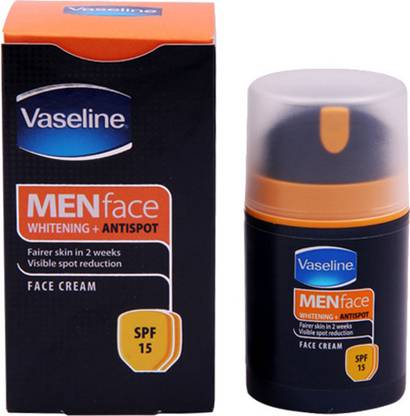 Vaseline Men Face Whitening + Antispot Face Cream SPF-15