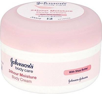 JOHNSON'S Body Care 24 Hour Moisture Body Cream With Shea Butter (Made In France)