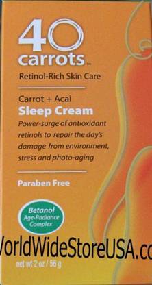 G&G 40 Carrots Retinol-Rich Skin Care Carrot Acai Sleep Cream