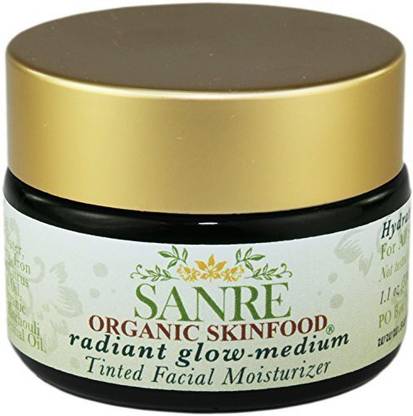 SanRe Organic Skinfood Radiant Glow Medium Tinted Facial Moisturizer For All Skin Types