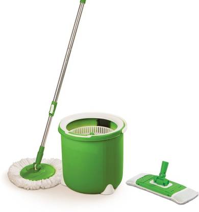 Scotch-Brite Jumper Spin Mop with Round and Flat Heads with Refill Floor Wiper