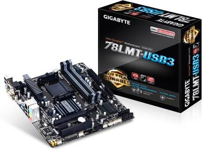 GIGABYTE GA-78LMT-USB3 AM3+Socket Micro-ATX AMD 760G Chipset DDR3 Motherboard for Desktop
