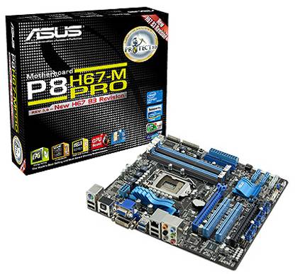 ASUS P8H67-M PRO LGA 1155Socket Micro-ATX Intel H67 Chipset DDR3 Motherboard for Desktop