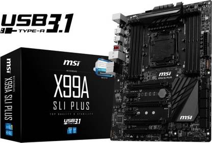 MSI X99A SLI PLUS LGA 2011-v3Socket ATX Intel X99 Chipset DDR4 Motherboard for Desktop