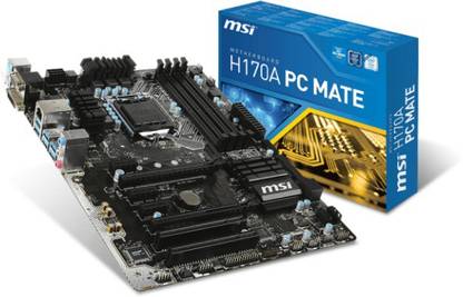 MSI H170A PC MATE LGA1151Socket ATX Intel H170 Chipset DDR4 Motherboard for Desktop