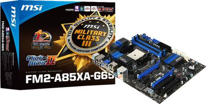 MSI FM2-A85XA-G65 FM2Socket ATX AMD A85X Chipset DDR3 Motherboard