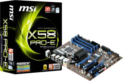 MSI X58 PRO-E LGA 1366Socket ATX Intel X58 Chipset DDR3 Motherboard