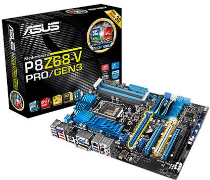 ASUS P8Z68-V PRO/GEN3 LGA 1155Socket ATX Intel Z68 Chipset DDR3 Motherboard for Desktop