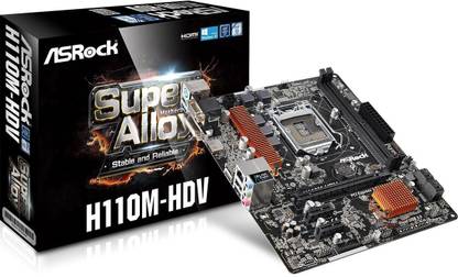 ASRock H110M-HDV LGA1151Socket Micro-ATX Intel H170 Chipset DDR4 Motherboard for Desktop
