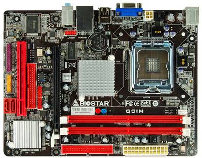 Biostar G31M LGA 775Socket Micro-ATX Intel G31 Chipset DDR2 Motherboard for Desktop