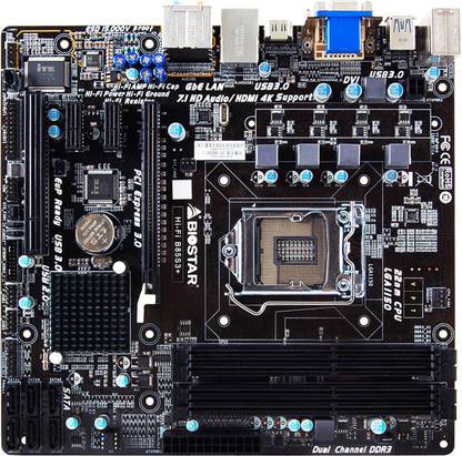 Biostar Hi-Fi B85S3+ LGA 1150Socket Micro-ATX Intel B85 Chipset DDR3 Motherboard for Desktop