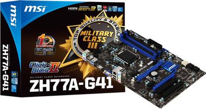 MSI ZH77A-G41 LGA 1155Socket ATX Intel H77 Chipset DDR3 Motherboard