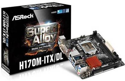 ASRock Asrock H170M-ITX/DL LGA1151Socket Mini-ITX Intel H170 Chipset DDR4 Motherboard for Desktop