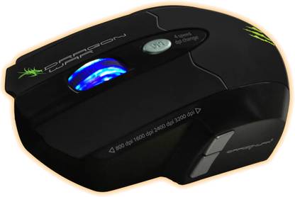 DRAGON WAR Leviathan Blue Sensor with Free Mouse Mat Wired Ambidextrous Laser  Gaming Mouse