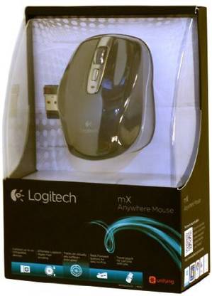 Logitech Anywhere Mouse MX Wireless - for PC & Mac with Receiver Case Wireless Ambidextrous