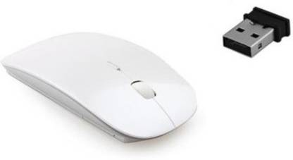Newvez 2.4Ghz Ultra Slim White Wireless Ambidextrous Optical Mouse