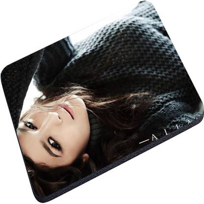 Magic Cases Critical Design Beautiful Bollywood Actress Alia Bhatt in Black Non Slip Base Mousepad