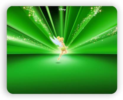 Magic Cases Latest design tinkerbell disney green stylish mousepad Non Slip Base Mousepad