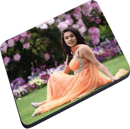 Magic Cases Critical Design Sarah Jane Dias in Orange Color Dress Non Slip Base Mousepad