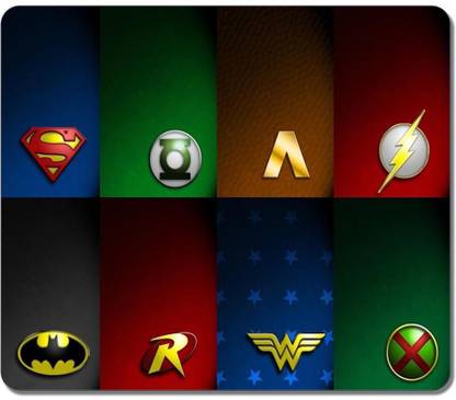 Magic Cases Symbols Dc Comics Heroes Non Slip Base Mousepad