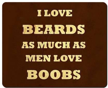 Beard India Love Beard Boobs Mouse Pad Mousepad