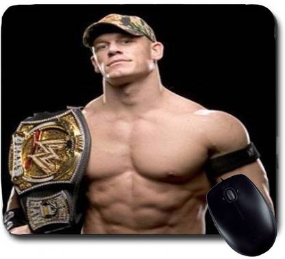 Awwsme John Cena Wearing Cap And Belt Non Slip Base Mousepad