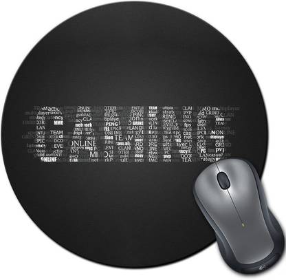 Rangeele Inkers Gaming Typography Round Mousepad