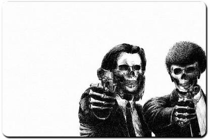 Bluegape Pulp Fiction Coal Sketch Mousepad
