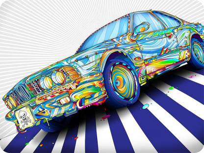 SYL Danger Car Non Slip Base Mousepad