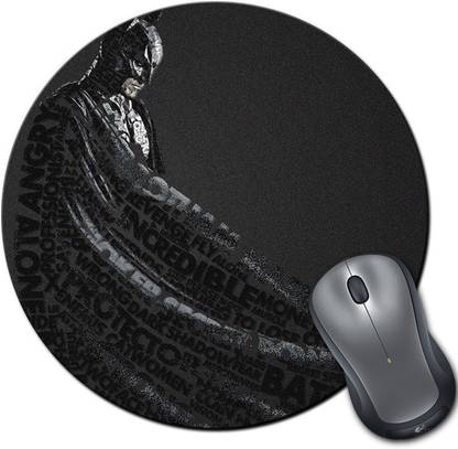 Rangeele Inkers Batman Typography Round Mousepad